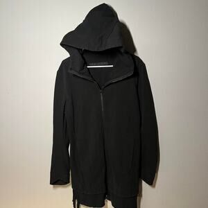 Julius asymmetric hooded jacket size